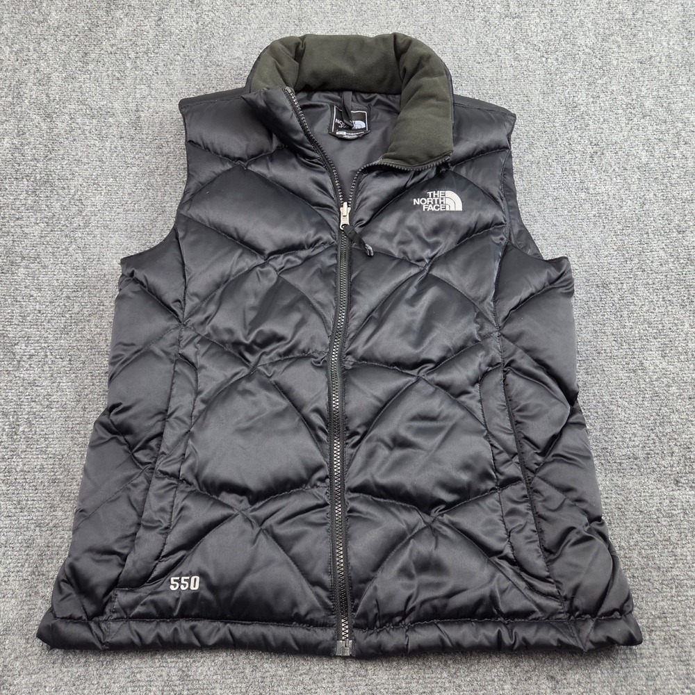 The North Face Aconcagua Puffer Vest Womens Medium Black 550 Down Quilted Gilet